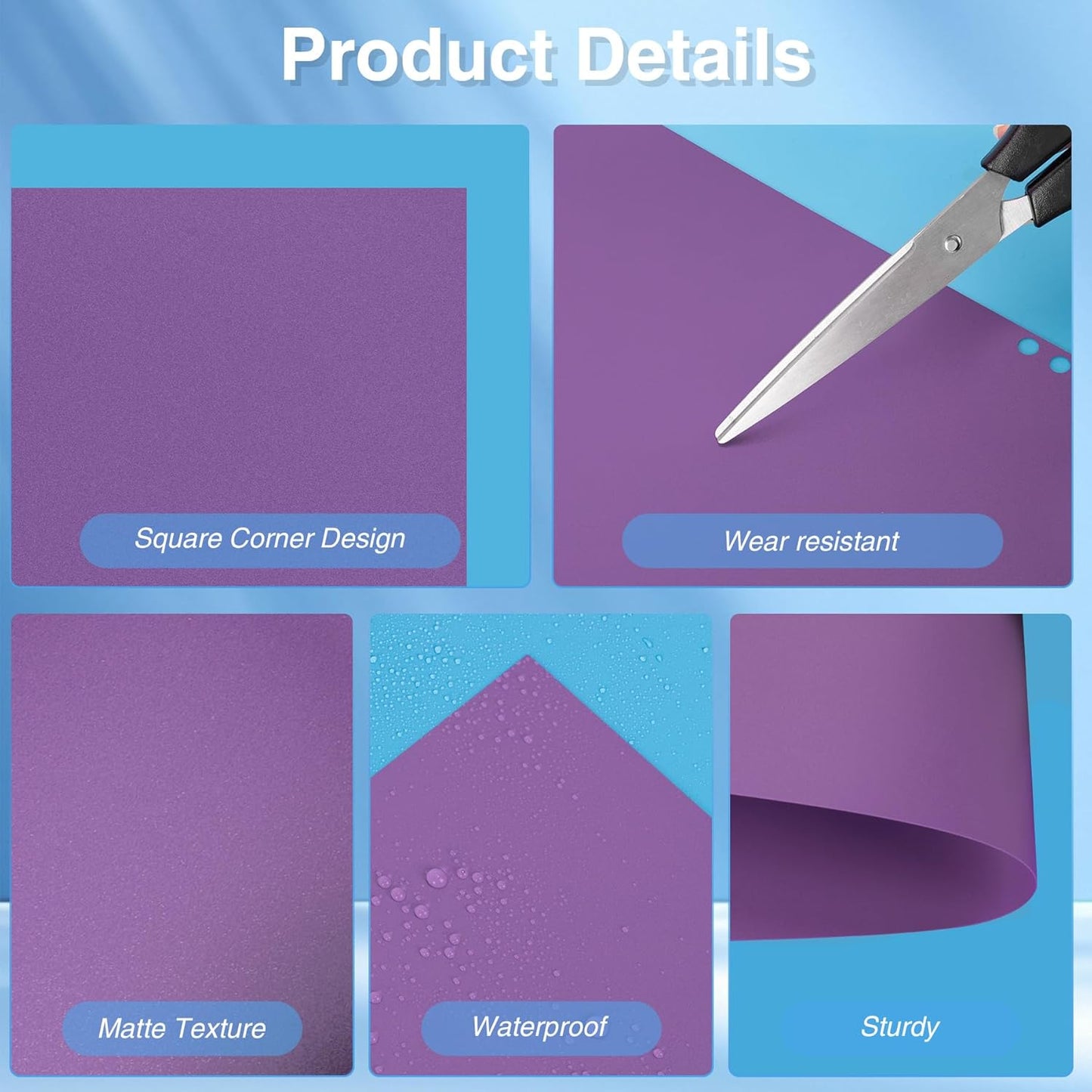 Ndsox 100 Pack 12 Mil Binding Presentation Covers Sand-Textured Polycover Report Covers for Letter Size Document Binding, Business Proposals, 8-1/2 x 11 Inches, Un-Punched, Square Corners, Deep Purple