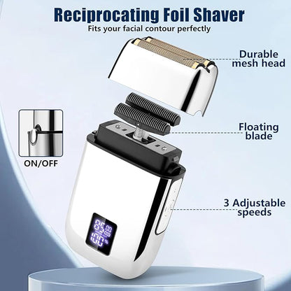 SUNNOW Professional Hair Clippers and Trimmer Set, Beard Trimmer & Foil Shaver & Nose Trimmer Kit for Men, Cordless Mens Clippers and Grooming Kit for Hair Cutting, Beard Styling, Home, Barber