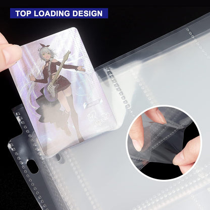36 Pack 9 Pocket Page Protector, Holds 324 Cards, Trading Card Sleeves Page Clear Sheet Protector Pages for 3 Ring Binder, Card Sheets for Standard Size Cards