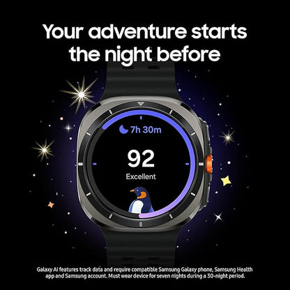 Samsung Galaxy Watch Ultra (2025) 47mm LTE Smartwatch, Titanium Casing, Advanced Sleep Coaching, Running Coach, Energy Score, Heart Rate Tracking, GPS, Titanium Gray [US Version, 2 Yr Warranty]