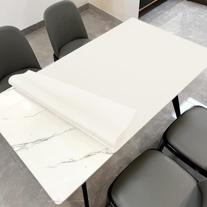 Leather Table Cover,1.8mm Thick,36x60 Inch Table Protector,Table Protector for Dining Room Table,Dining Table Cover,Table Cover Protector,Table Pad(White+White,36x60)