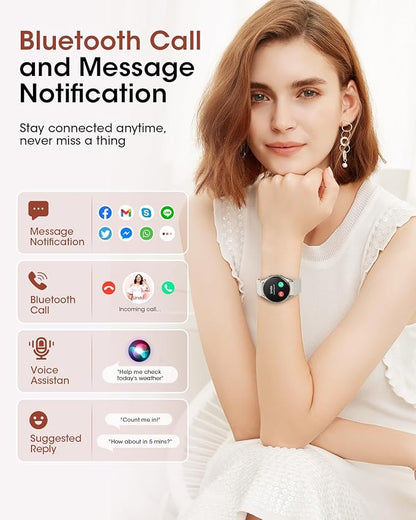 Smart Watches for Women/Men (Make/Answer Calls), Fitness Smart Watch with Heart Rate/SpO2/Sleep Monitor, Pedometer Tracker, 110+ Sport Modes Fitness Tracker Watch, Smartwatch for Android and iPhone
