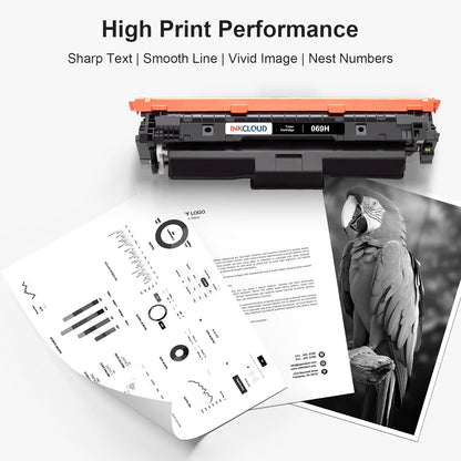 069H Black Toner Cartridge 1Pack Compatible Replacement for Canon 069 069H Work with imageCLASS MF753Cdw MF751Cdw LBP674Cdw LBP673Cdw LBP674Cx MF752Cdw MF756Cx Printer with Chip