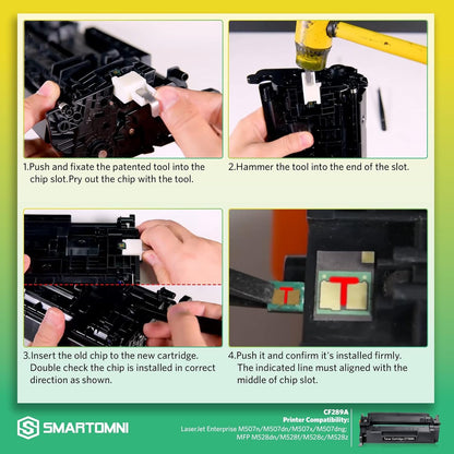 58A CF258A Compatible No-Chip Toner Cartridge Replacement for HP CF258A 58A use for HP MFP M428dw M428fdn M428fdw M430 Pro M304 M404n M404dn M404dw M406 (2 Black)