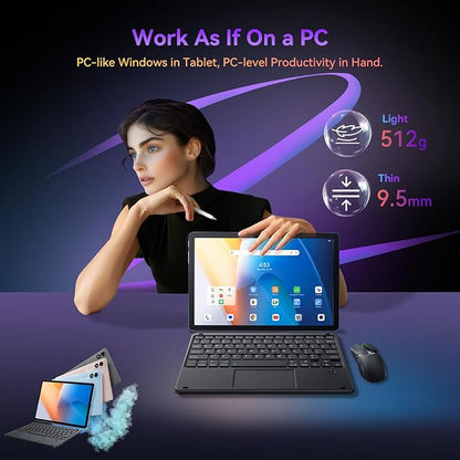 Blackview Android 15 Tablet with Gemini Ai, Android Tablet 11 inch with 24GB+256GB/2TB TF, 5G WiFi Tablets, Octa Core CPU, 8200mAh, 2K Incell Screen, 13MP+8MP Camaras/Face ID, Gray