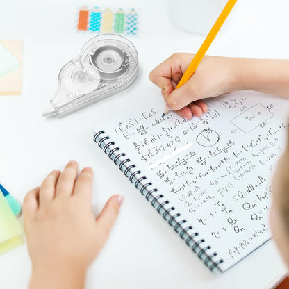 50 Pcs Correction Tape, 39.4 Ft White Wrong Out Tear-Resistant Bulk, Instant Corrections Easy To Use Applicator for School, Office, Note Taking, Journal (Tape Width 0.2 in, Clear)