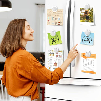 VNDUEEY 45 Pcs Round Whiteboard Magnets, Fridge Magnet Decorative, Dry Board Refrigerator Magnets, Small Magnet Teacher Supplies for School, Home, Office(Clear, 3cm/1.18in)