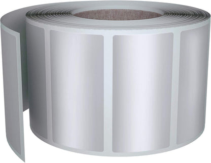 Royal Green Silver Foil Stickers Rectangle Labels Great for Tags Sticker Seals and Gift Favors 40mm x 19mm (1.57 inch x 0.75) - 500 Pack