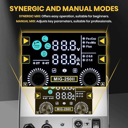 SSIMDER MIG Welder Plasma Cutter Combo 6 in 1 Multiprocess Welder 110V 220V 160A Gas MIG/Flux Core/Spool/TIG/Stick/Plasma Cutter Welding Machine for Home DIY Outdoor Industrial Use