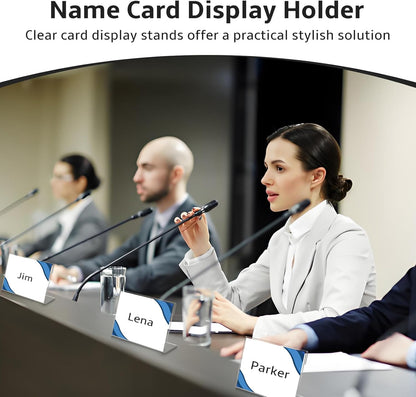 30 PCS Small Acrylic Sign Holder 3.5" x 2", Mini Acrylic Food Sign Labels for Party Buffet, Retail Price Display Holder, Clear Plastic Table Counter Top Stand for Place Cards, Name Card, Wedding Signs