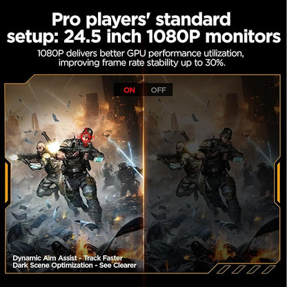 KOORUI 24.5 Inch Gaming Monitor 200Hz, 1ms, FHD(1920 * 1080p) IPS Display, HDR400, 90% DCI-P3 Color Gamut with Adaptive Sync, HDMI & DP Port, Black, G2511P
