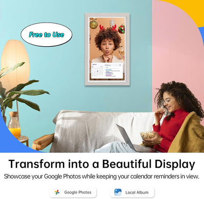 ApoloSign Digital Calendar: Electronic Calendar, Smart Touchscreen Interactive Display for Chore Chart, Family Schedules Planner, Supports All Apps via Google Play (Gray, 21.5-inch)