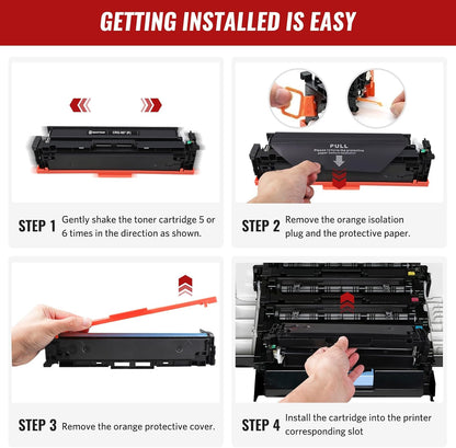 067 Toner Cartridge Set Replacement for Canon 067 067H Toner Cartridge Compatible With Canon Color ImageCLASS MF653Cdw MF656Cdw LBP632Cdw MF654Cdw LBP633Cdw MF650C LBP630C Series Printers 4-Pack Color