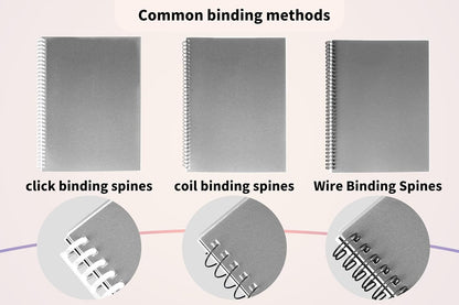 Rayson Pre-Punched PP Plastic Binding Cover, Frosted Finish, 34 Square Holes, Letter Size 8.27 × 11.75 Inches Matte Binding Cover - 50/Pack
