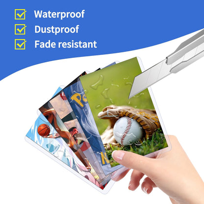 200Pcs Top Loaders for Cards (100Pcs Hard Plastic Card Holders & 100Pcs Penny Card Sleeves) 3" x 4" Toploaders, Card Protector Sleeves for Baseball Football Sports Cards, Standard Trading Cards