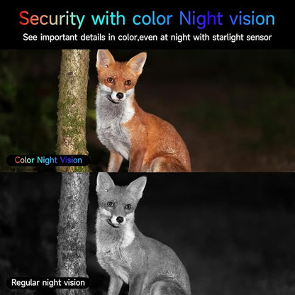 4Pack 2.4G&5G Security Cameras Wireless Outdoor, 2K Battery Powered Indoor Cameras for Home Security, AI Motion Detection Siren,Two-Way Talk, Color Night Vision, Waterproof,Works w/Alexa