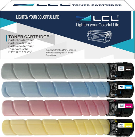 LCL Compatible Toner Cartridge Replacement for Konica Minolta TN324 TN-324K TN324K TN324C TN324M TN324Y A8DA130 A8DA430 A8DA330 A8DA230 High Yield BizHub C258 C308 C368 (4-Pack KCMY)