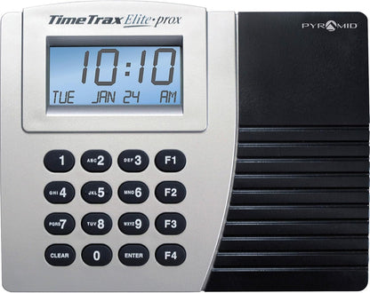 Pyramid Time Systems - TimeTrax Elite Automated Proximity Time and Attendance with Pyramid TTPROXEX Time Clock System with Software Download, Windows Compatible - No Touch Employee Punch in - Black