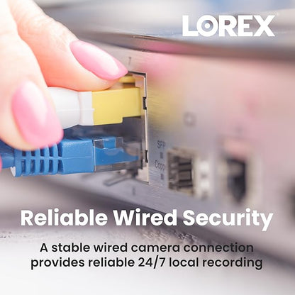 Lorex 4K+ 16 Channel (8 Wired + 8 Fusion Wi-Fi) 2TB NVR System | 3 White 4K Dome Cameras (No Cables) | Smart Security Lighting | Person & Vehicle Detection | Color Night Vision | IP67 Weatherproof
