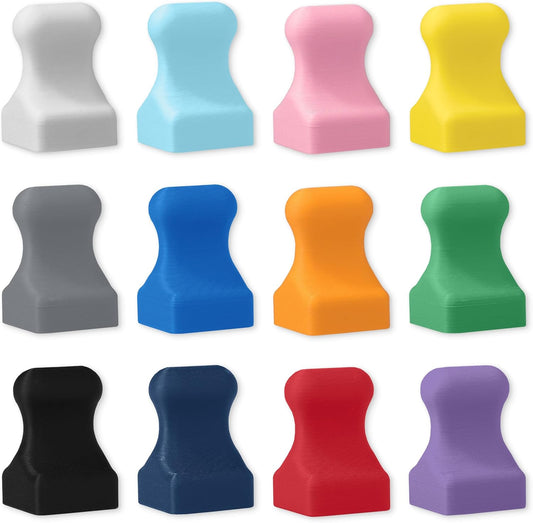 Glassboard Studio MiniPawn Magnet - Strong Neodymium Rare Earth Magnets for Fridge, Whiteboard, Locker & Magnetic Glassboards - Crafting & Office Use - Strong Fridge Magnets (Multicolor, Pawn, 12)