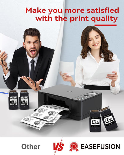 PG-275XL Replacement for Canon Ink 275 PG-275 275XL Black Ink Cartridge Compatible with PIXMA TR4720 TS3522 TR4700 TS3722 TS3500 TR4722 TS3720 TS3520 Printer (2 Black)