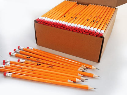 S & E TEACHER'S EDITION Woodcased #2 Pencils, Pre-sharpened, 2 HB Lead Bulk Box Pencil, No. 2, Yellow Pencils with Erasers, Back to school, 200 Count