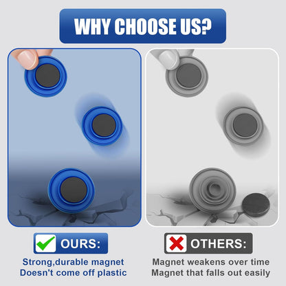 27-Piece Soccer Magnets - 2 Team Sport Goal Player Magnets for Magnetic Clipboard Coach Board, Compatible with Magnetic Whiteboard & Coach Board