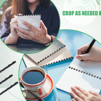 Maitys 300 Pcs Plastic Binding Combs Bulk 19 Ring Comb Spines Letter Size Spiral Binding for Notebook Calendar Picture(1/4 Inch,Black)