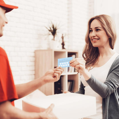 Seajan 200 Pcs Referral and Loyalty Discount Card 3.5 x 2 Inch Punch Cards, Double Sided Loyalty Cards for Small Business Reward Awards for Behavior, 4 Style
