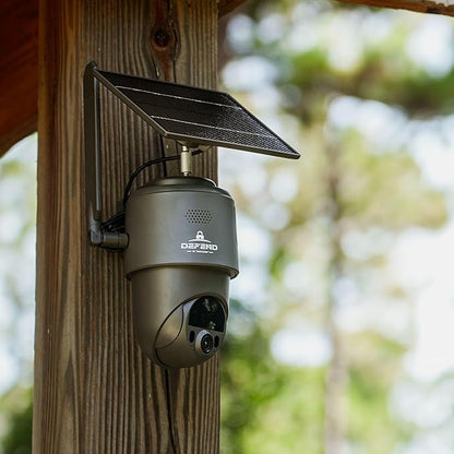 TACTACAM – Defend 360 Cellular Security Camera, 4K Photos, 1080p Video, Solar + Rechargeable Battery, 360° Pan/Tilt/Zoom, LTE Cellular, Motion Alerts, Weather Resistant