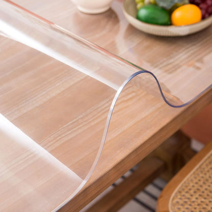 Clear Table Cover Protector 30 x 46 Inch, 2mm Thick Table Protector for Dining Room Table, Clear Plastic Table Cover, Pad Mat for Kitchen, Writing Desk Pad for Desktop
