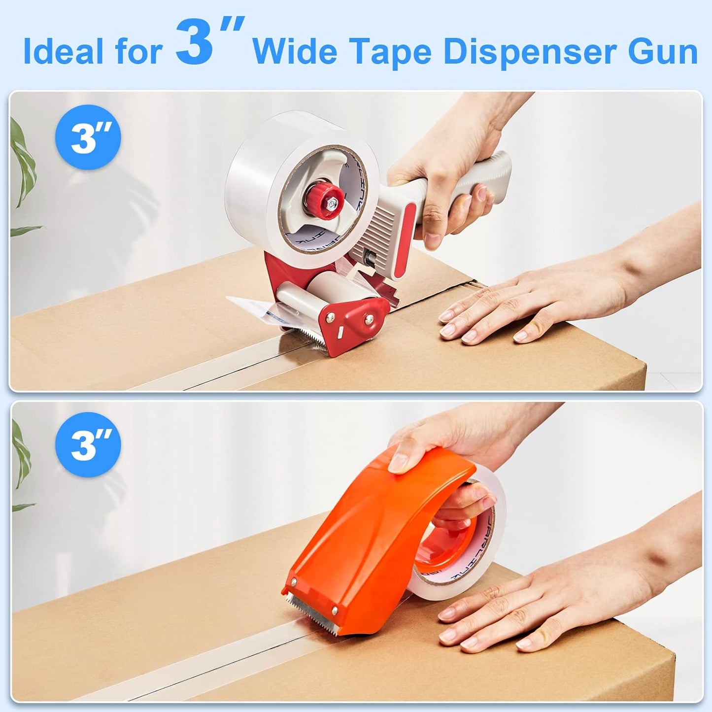 JARLINK Clear Packing Tape (18 Rolls), Heavy Duty Packaging Tape for Shipping Packaging Moving Sealing, 3.2mil Thick, 1.88 inches Wide, 60 Yards Per Roll, 1080 Total Yards