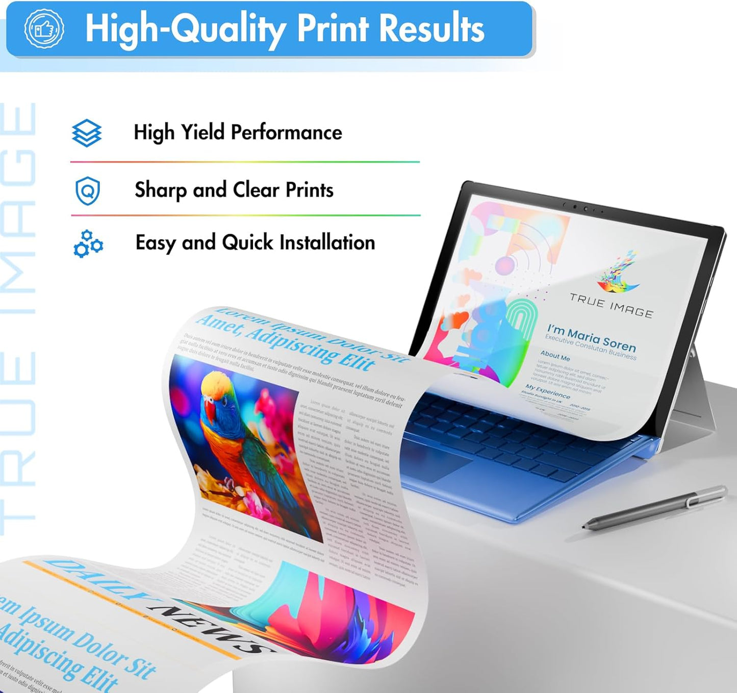 206X Toner Cartridges 4 Pack High Yield: MFP M283cdw M255dw M283fdw 206A Set Compatible Replacement for HP 206X for HP Color Laserjet Pro MFP M283fdw M283cdw M283 Printer Ink (with Chip -B/C/Y/M)