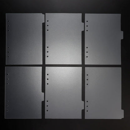 A5 Plastic Binder Dividers 6 Holes Durable Plastic Tab Dividers for 6-Ring Binders, Notebooks, Planners (Clear - 6 Tab & 1 Set)