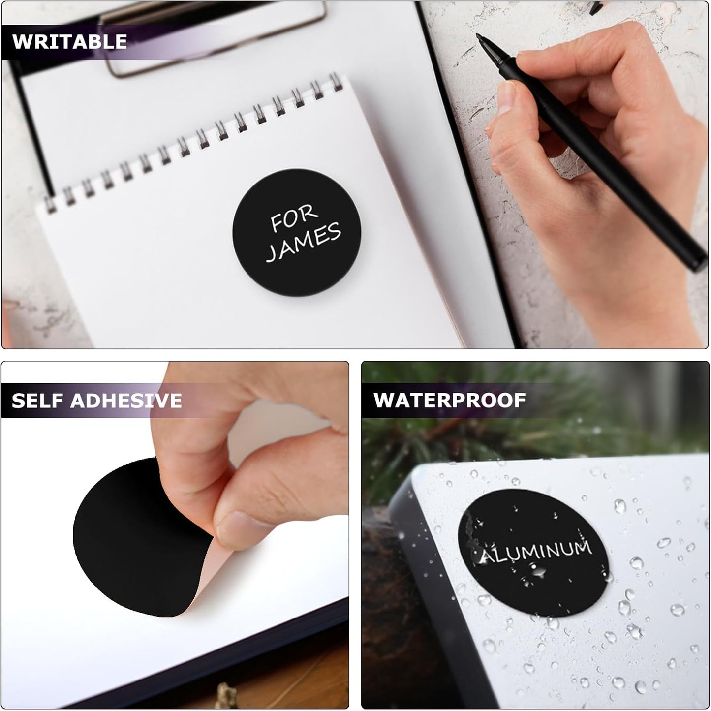 Black Dot Stickers 2 Inches Round Sticker, Circle Colored Labels Color Coding Labels for Office Classroom Toddlers Activity 80 Pieces