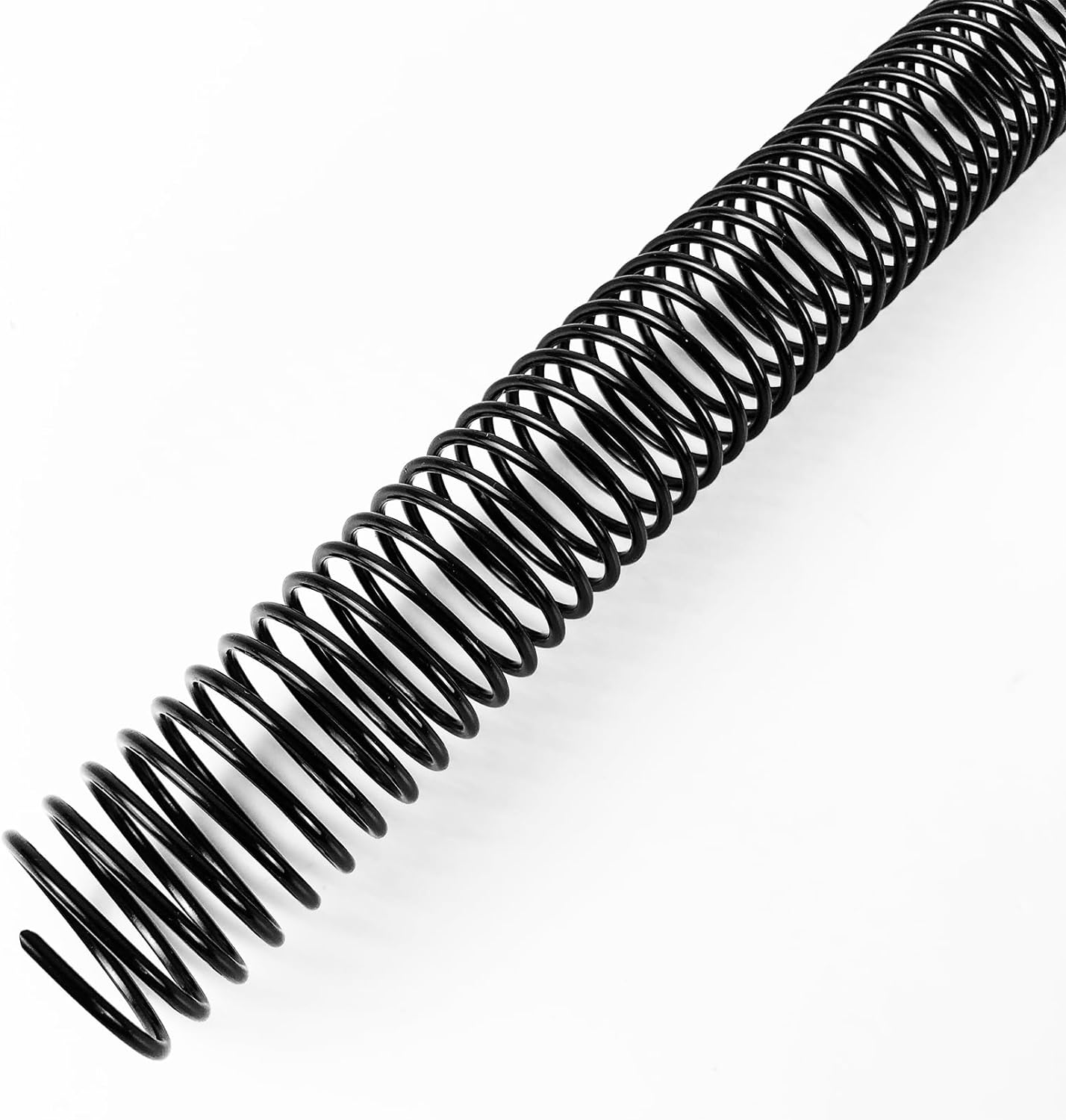 Binditek 50 Pack Plastic Spiral Binding Coils, 30mm (1-3/16"), 260 Sheet Capacity, 4:1 Pitch, Black, 48 Loops, for Letter Size, for Students and Coworkers