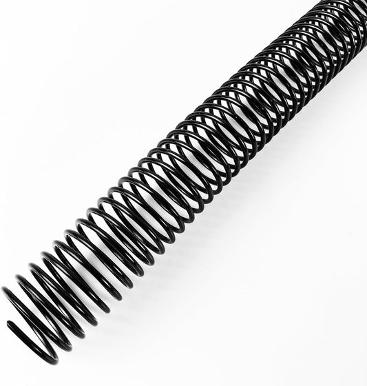 Binditek 50 Pack Plastic Spiral Binding Coils, 30mm (1-3/16"), 260 Sheet Capacity, 4:1 Pitch, Black, 48 Loops, for Letter Size, for Students and Coworkers
