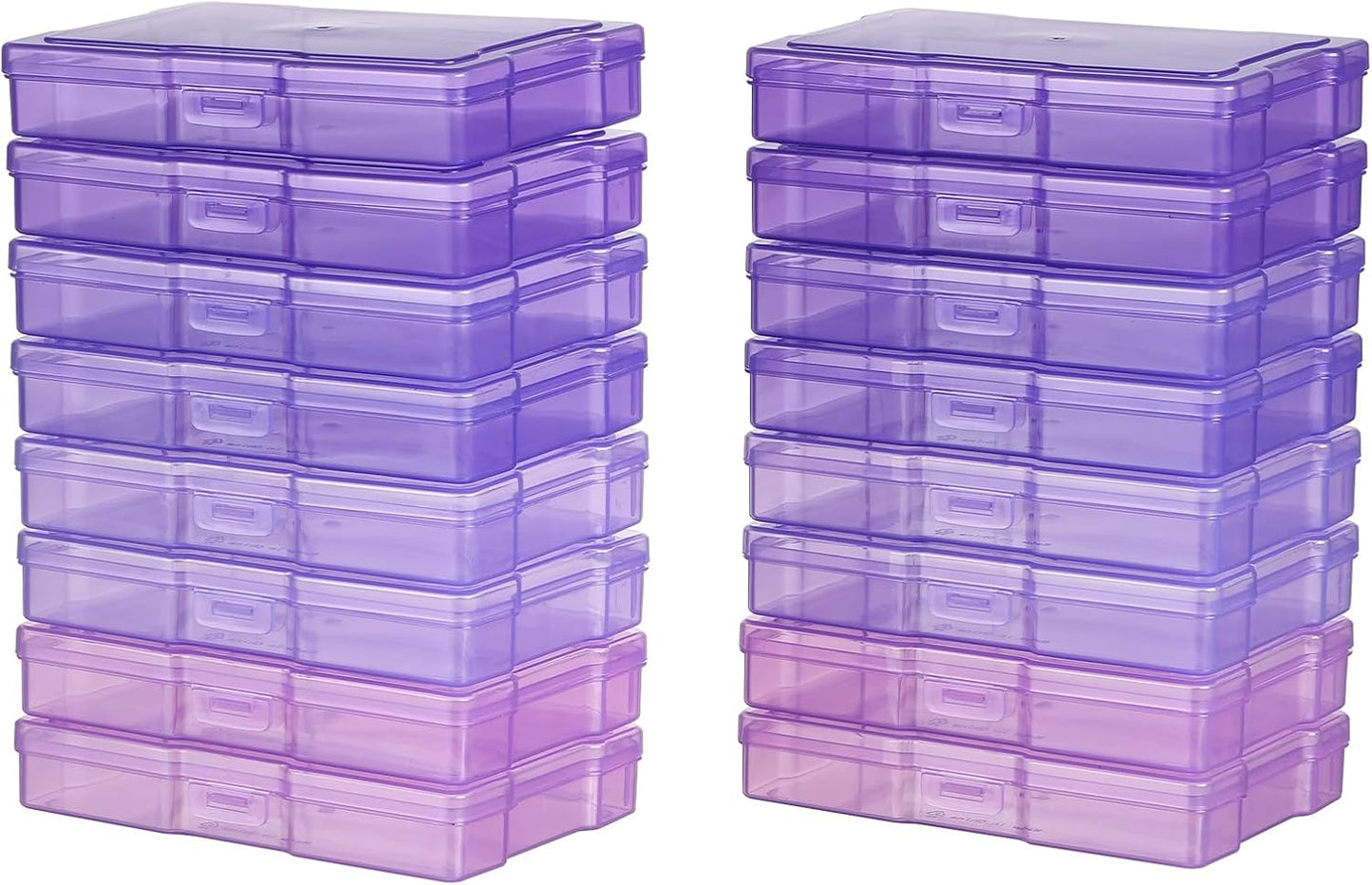 novelinks Photos Organizer - 4" x 6" Photo Storage Box with Handle - 16 Inner Cases - Purple Gradient