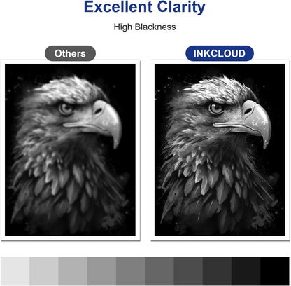 INKCLOUD 206A Toner Cartridges 4 Pack with Chip Compatible Replacement for HP 206A 206X W2110A W2110X Work with Color Pro MFP M283fdw M283cdw Pro M255dw M283 M255 Printer Ink High Yield Toner