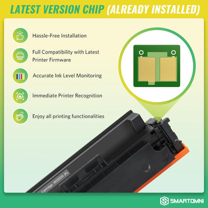 414A Toner Cartridges 4 Pack (with Chip) Works with Color Pro MFP M479fdw M479fdn M454dw M454dn M479dw M455dn M479 M454, Enterprise Laser Jet M455dn M480f Printer | W2020A W2021A W2022A W2023A 414X