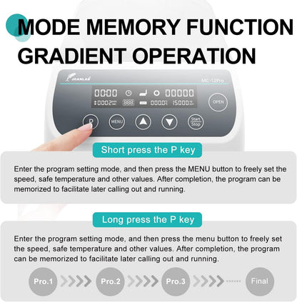 JOANLAB Lab High Speed Centrifuge Machine 12000rpm Bechtop Microcentrifuges 3 in 1 Rotor for 0.2/0.5/1.5/2mL Tube Capacity