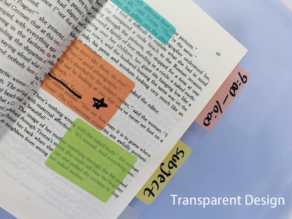 ELII 500 PCS Tabs for Annotating Books, Clear Book Tabs Sticky Index Tabs Sticky Notes,Labels for Pages Notebooks