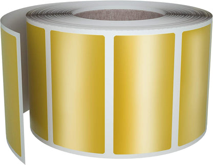 Royal Green Metallic Gold Rectangle Label (40 mm x 19 mm) Metallic Sticker Roll 1.57 inch x 0.75 inch 500 Pack