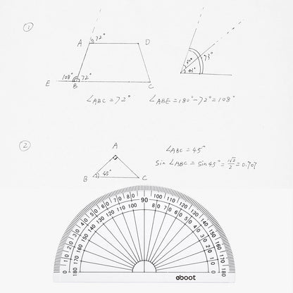 20 Pack Plastic Protractor, 180 Degrees Protractor for Angle Measurement Student Math, 4 Inches, Clear