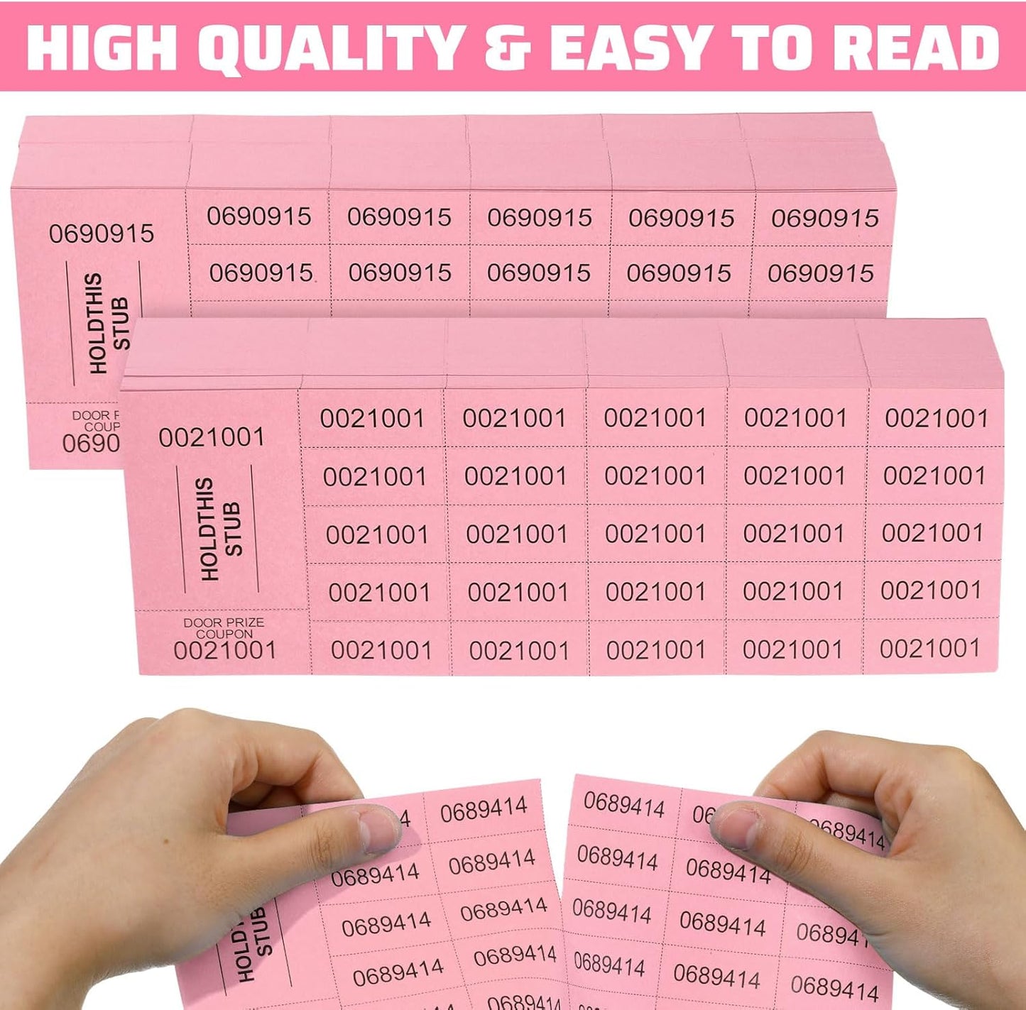 Kosiz 2000 Sheets Raffle Ticket 25 Bid Chinese Auction Tickets Tricky Tray Basket Raffle Sheets for Back to School Class Rewards Carnival Door Prizes Events(Light Red)