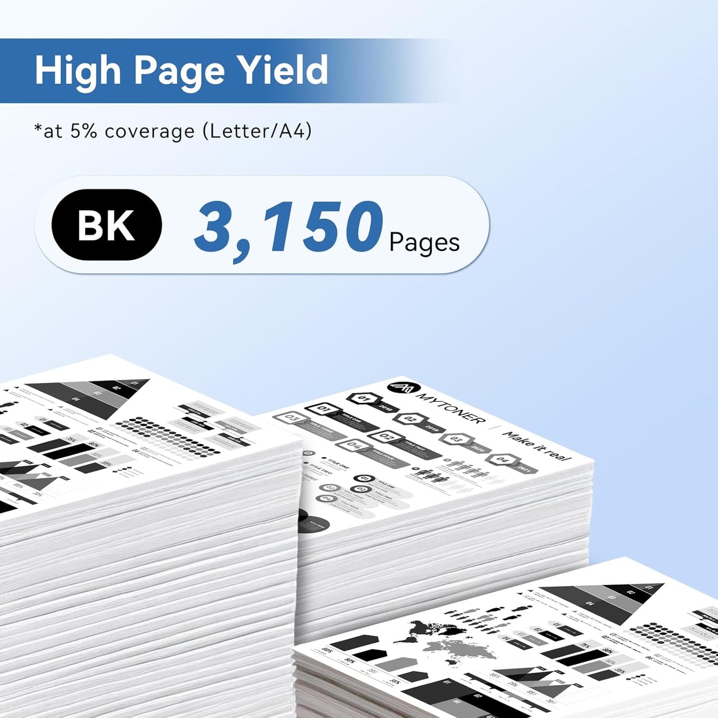 MYTONER 206X Black High Yield Toner Cartridge (with Chip) Compatible Replacement for HP 206X 206A W2110X W2110A for Color Pro MFP M283fdw M283cdw Pro M255dw M255nw M283 M255 M282 Printer (2 Pack)