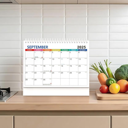Desk Calendar 2025 planner, Covers Jul 2025-Jun 2026 with Monthly Plan, Notes and Tasks, Easy to Organizing for Family, Students, Home, School and Office