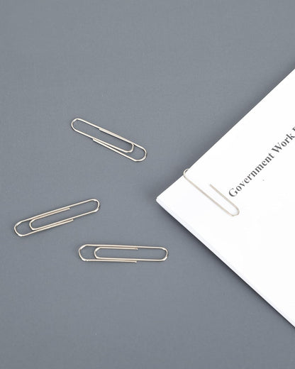 PAPERPAL Paperclips for Office School & Personal Use, Jumbo Nonskid Paper Clip (2"), 300 Large Paper Clips (3 Boxes of 100 Each), Silver