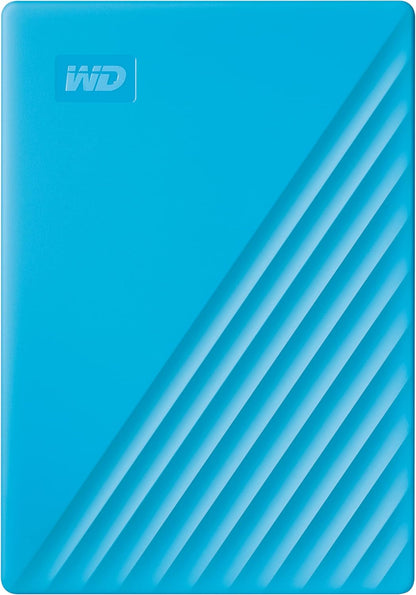 WD 2TB My Passport, Portable External Hard Drive, Blue, backup software with defense against ransomware, and password protection, USB 3.1/USB 3.0 compatible - WDBYVG0020BBL-WESN