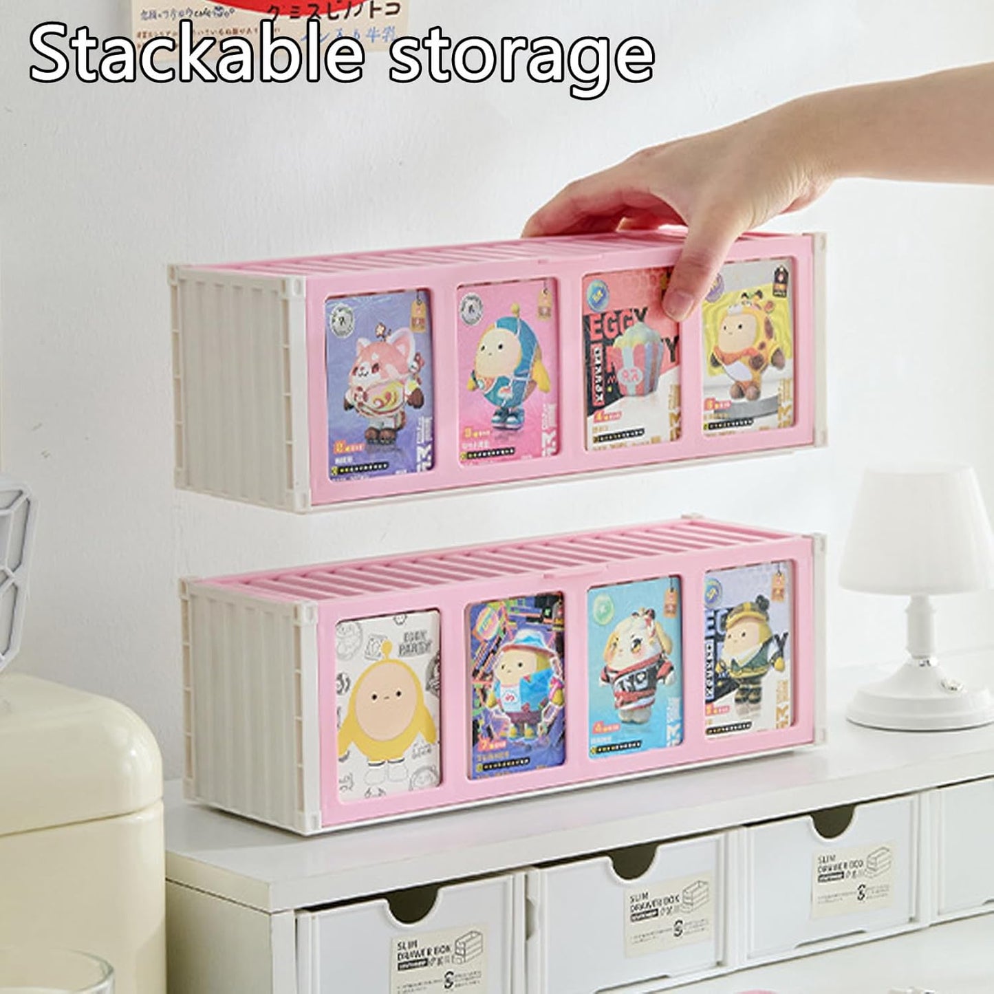 2 Pack Green Trading Card Storage Box Holds 1600 Cards, Plastic Playing Sports Baseball Card Case, Collectible Card Organizer Bin, Only suitable for Nnsleeved Cards